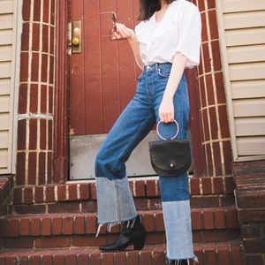 Reformation Fawcett Two-Tone Jeans